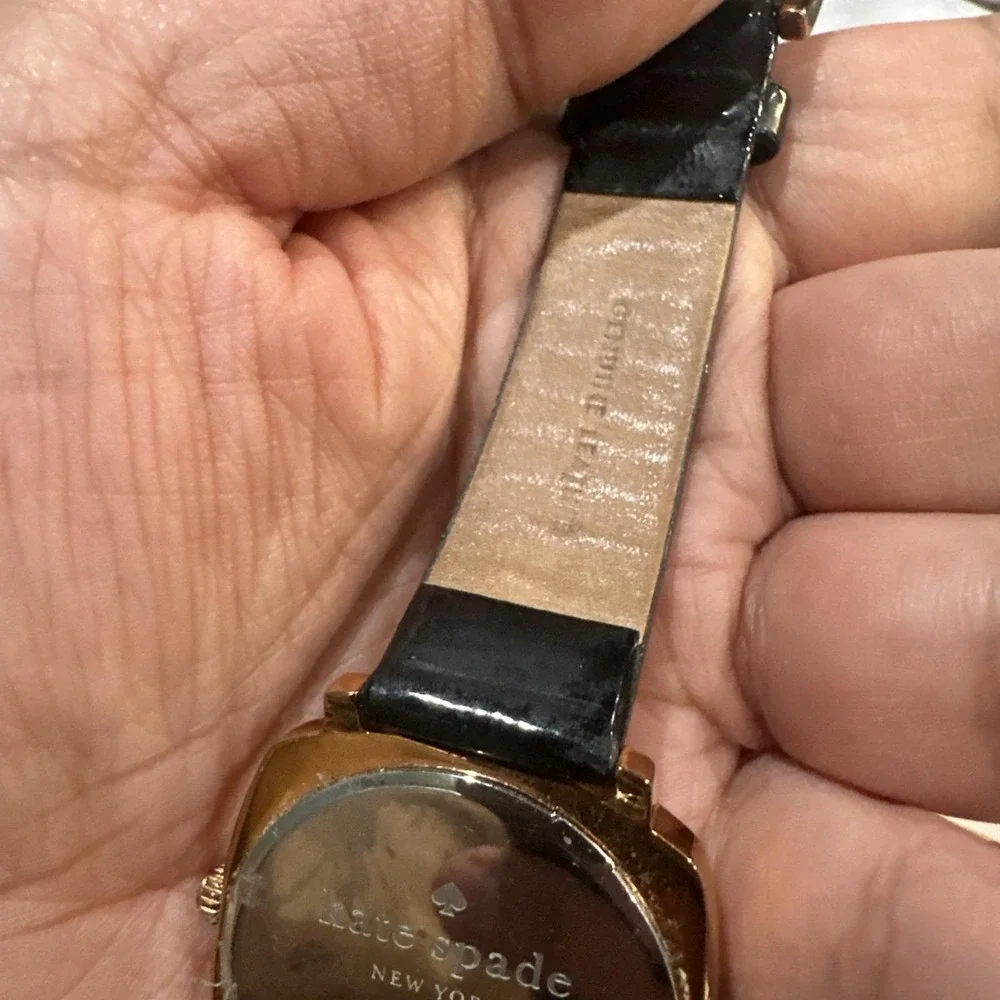 Works Kate Spade Live Colorfully Gold Tone Ladies Watch New Battery 38mm Fit 7.5